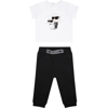 KARL LAGERFELD MULTICOLOR SET FOR BABY GIRL WITH LOGO