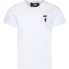 Karl Lagerfeld White T-shirt For Girl With Karl Print In White