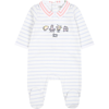 KENZO WHITE BABYGROW FOR BABY GIRL WITH PRINT