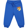 KENZO BLUE TROUSERS FOR BABY BOY WITH ICONIC TIGER
