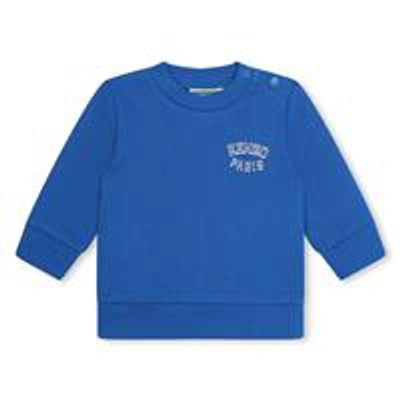 Kenzo Blue Sweatshirt For Baby Boy With Tiger Logo In Light Blue