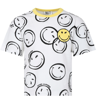 Little Marc Jacobs White T-shirt For Kids With Logo