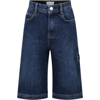 LITTLE MARC JACOBS DENIM SHORTS FOR BOY WITH LOGO
