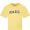 LITTLE MARC JACOBS YELLOW T-SHIRT FOR KIDS WITH LOGO