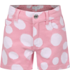 LITTLE MARC JACOBS PINK SHORTS FOR GIRL WITH ALL-OVER POLKA DOTS