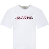 LITTLE MARC JACOBS WHITE T-SHIRT FOR GIRL WITH LOGO