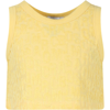 LITTLE MARC JACOBS YELLOW TANK TOP FOR GIRLS WITH LOGO