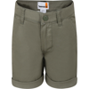TIMBERLAND GREEN SHORTS FOR BOY WITH LOGO