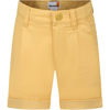 TIMBERLAND YELLOW SHORTS FOR BOY WITH LOGO