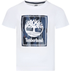 TIMBERLAND WHITE T-SHIRT FOR BOY WITH LOGO