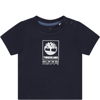 TIMBERLAND BLUE T-SHIRT FOR BABY BOY WITH LOGO