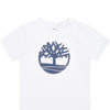 TIMBERLAND WHITE T-SHIRT FOR BABY BOY WITH LOGO