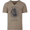 ZADIG &AMP; VOLTAIRE BROWN T-SHIRT FOR BOY WITH PRINT