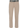 RALPH LAUREN LOGO EMBROIDERED BELTED TROUSERS