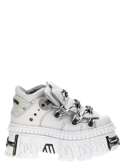 Vetements X New Rock Platform Sneakers In White