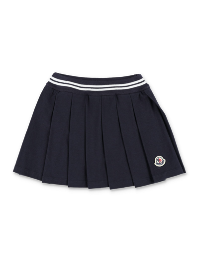 Moncler Kids' Pleated Skirt In Blue