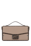 Fendi Ff Soft Trunk Baguette In Beige