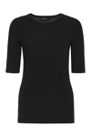 Fabiana Filippi Versatile Ribbed Jersey Top In Black