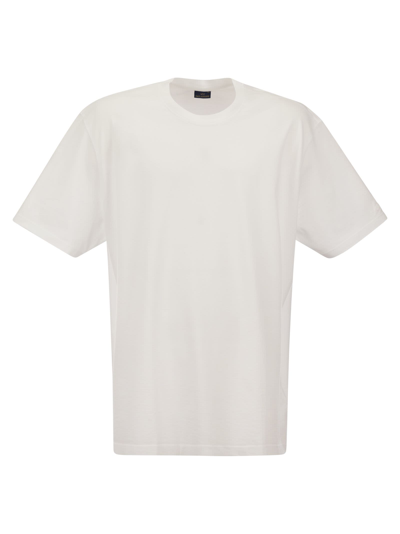Paul&amp;shark Garment Dyed Cotton Jersey T-shirt In White