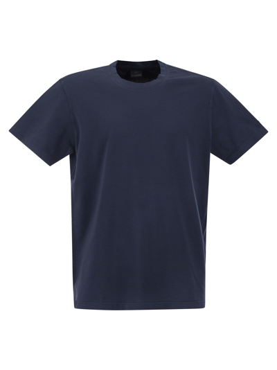 Paul&amp;shark Garment Dyed Cotton Jersey T-shirt In Blue