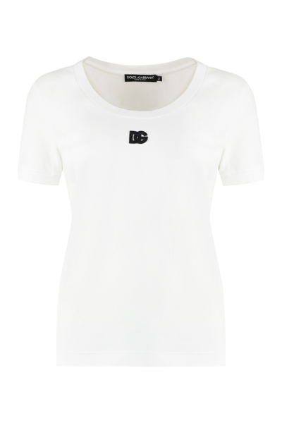Dolce & Gabbana Logo Cotton T-shirt In White
