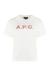 Apc Ribbed Crew-neck Cotton T-shirt With Short Sleeves In White