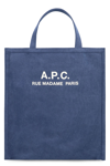 Apc A.p.c. Recovery Logo Printed Shopping Bag In Denim