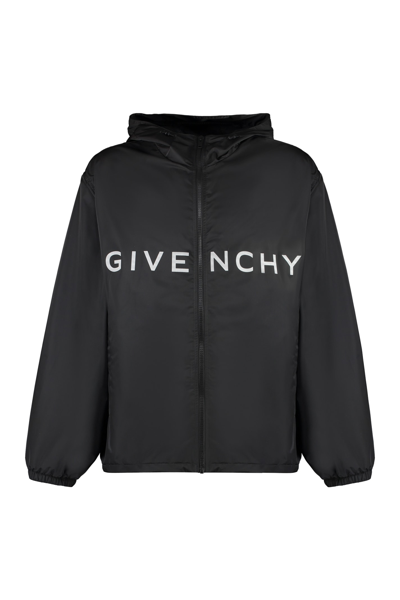 Givenchy Black Black Logo Windbreaker