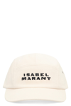 Isabel Marant Cotton Baseball Cap Curved Visor In Ecru