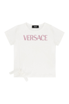 Young Versace Cotton Crew-neck T-shirt In White