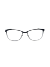 Mykita Stacee Rectangular Frame Glasses In Blackberry