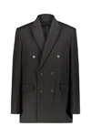 Wardrobe.nyc Double Brested Blazer In Blk Black