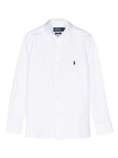 Polo Ralph Lauren Kids' Slim Fit-tops-shirt In White