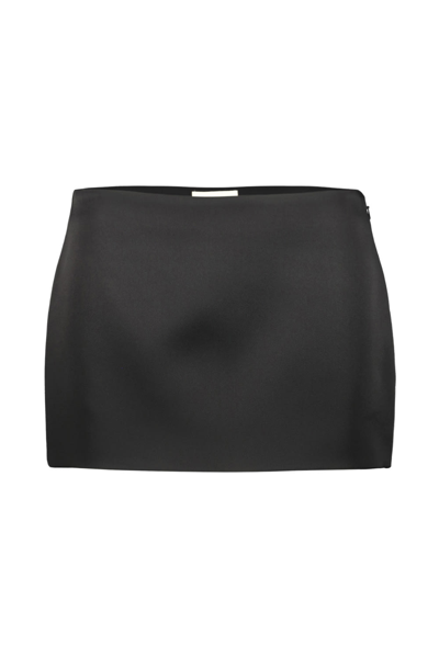 Khaite Jett Crêpe Miniskirt In Black