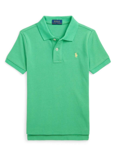 Polo Ralph Lauren Kids' Polo Pony-embroidered Cotton Polo Shirt In Green