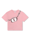 MARC JACOBS PINK T-SHIRT WITH BAG PRINT AT THE FRONT IN COTTON GIRL