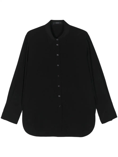 Joseph Perle Fluid Twill Wool Shirt In Black