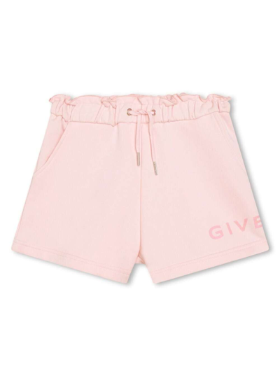 Givenchy Teen Girls Pink Cotton Shorts In Z Marshmallow