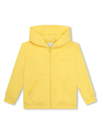 MARC JACOBS YELLOW HOODIE WITH ZIP CLOSURE IN COTTON BOY