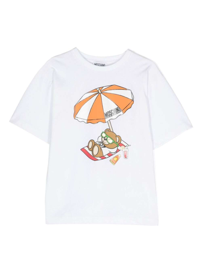 Moschino Kids' Maxi T-shirt In White
