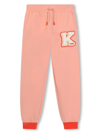KENZO PINK JOGGERS PANTS WITH LOGO IN COTTON GIRL