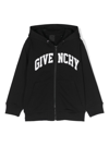 GIVENCHY BLACK HOODIE WITH CONTRASTING LOGO LETTERING IN COTTON BLEND BOY