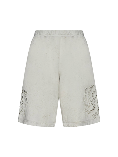 44 Label Group Trip Distressed Shorts In Dirty White Gyps