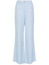 P.a.r.o.s.h Tailored Wide-leg Trousers In Light Blue Dust