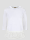 HERNO CHIC COTTON JERSEY AND NEW TECHNO TAFFETÀ LONG-SLEEVED T-SHIRT