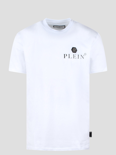 Philipp Plein Round Neck Ss T-shirt In White