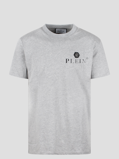 Philipp Plein Round Neck Ss T-shirt In Grey