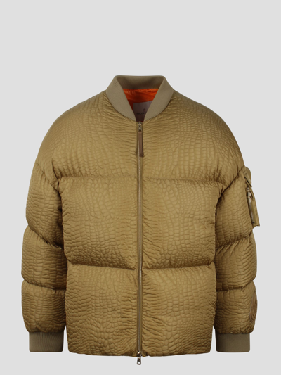 Moncler Genius Moncler X Roc Nation By Jay-z Centaurus Croco-embossed Puffer Jacket In Green
