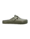 Birkenstock Slip-resistant Round Toe Flat Sole Slippers In Khaki