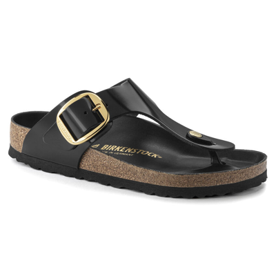 BIRKENSTOCK GIZEH BIG BUCKLE SHINE BLACK